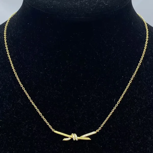 Tiffany & Co. Smooth Knot Pendant Necklace Gold-Tone product view 7