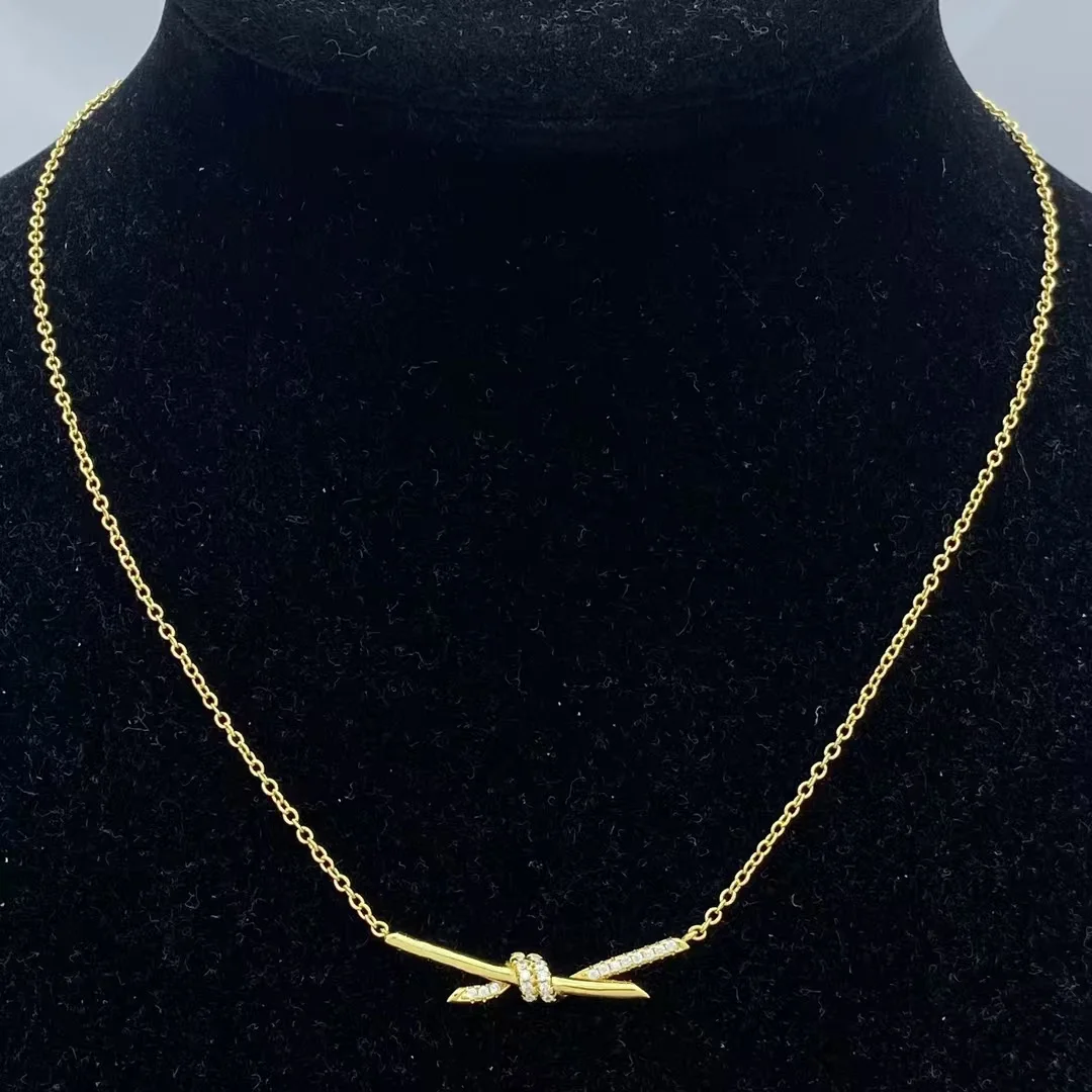 Tiffany & Co. Smooth Knot Pendant Necklace Gold-Tone product view 7