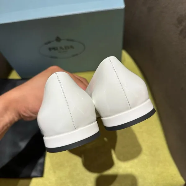 Prada Ballerinas in White Patent Leather product view 3