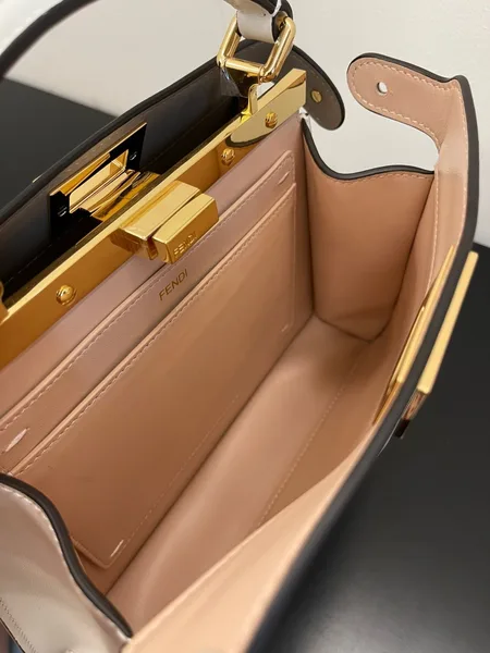 Fendi Peekaboo ISeeU Medium Bag In White Calfskin product view 8