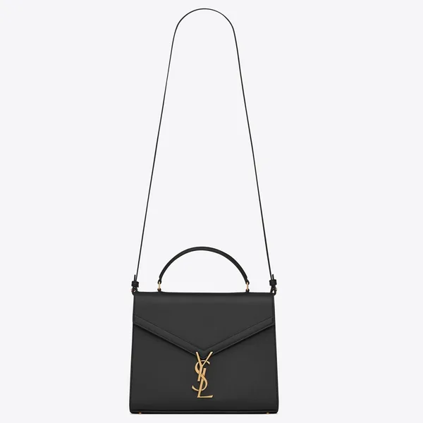 Saint Laurent Cassandra Medium Bag In Black Grained Leather product photo