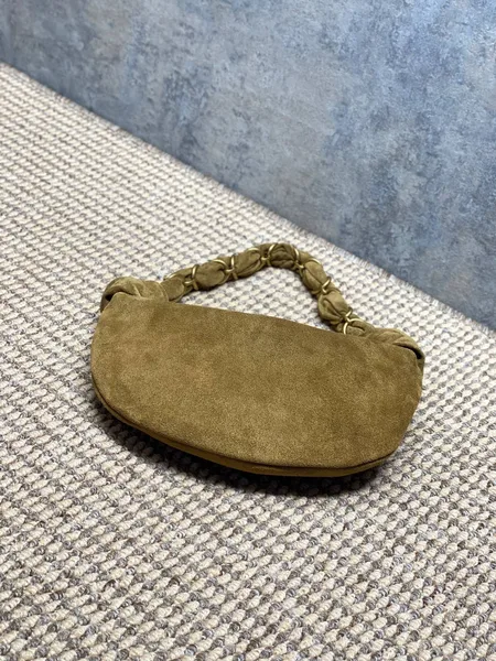 Saint Laurent Amalia Mini Hobo Bag — Olive Suede product view 4