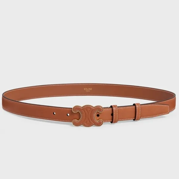 Celine Medium Cuir Triomphe Belt 25MM in Brown Calfskin product photo