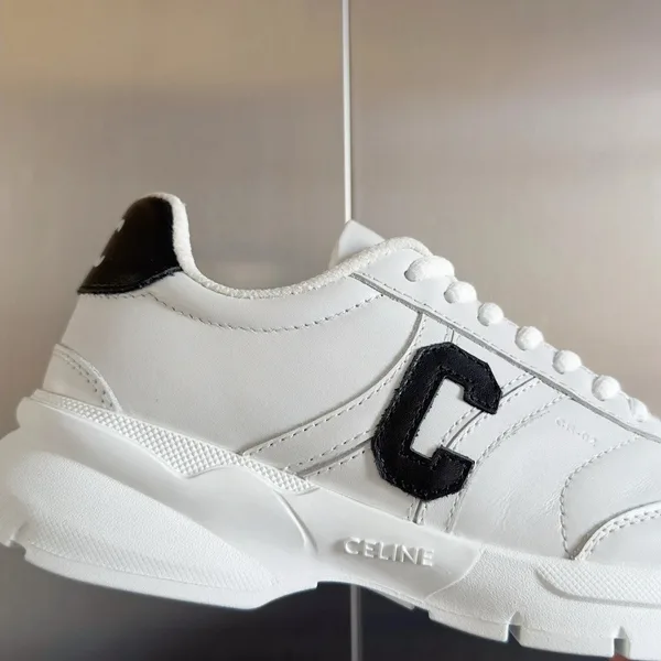 Celine Women’s Runner CR-02 Low-top Sneakers in White Leather product view 8