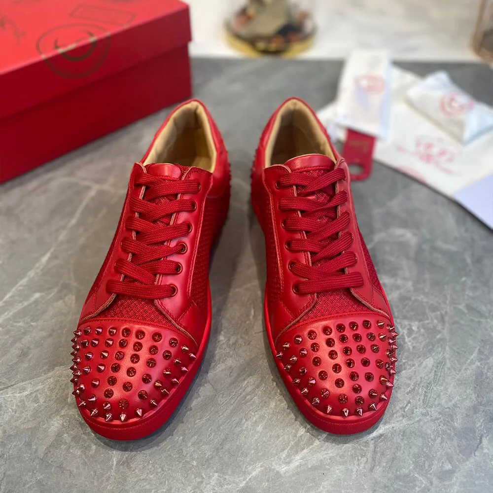Christian Louboutin Vieira 2 Studded Sneakers Red product view 3