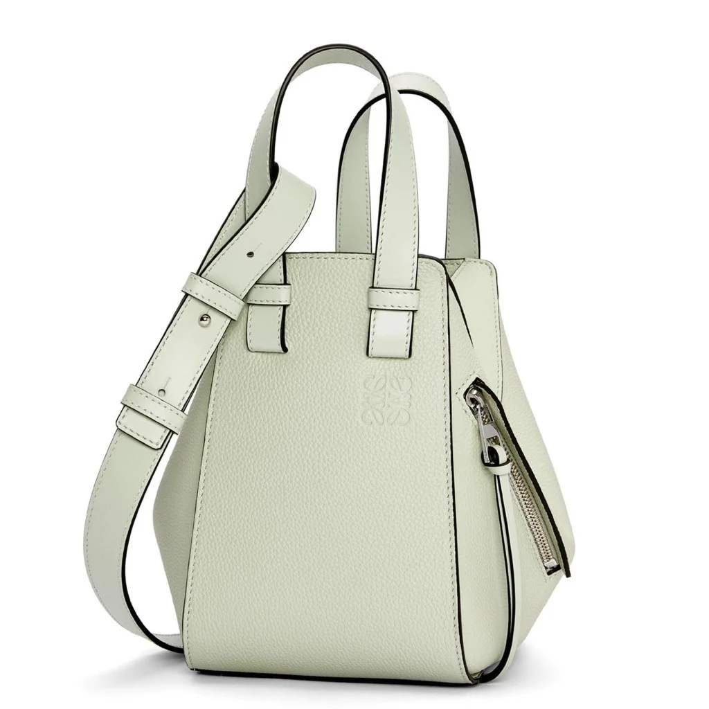 Loewe Compact Hammock Bag in Light Celadon Grained Calfskin product view 1