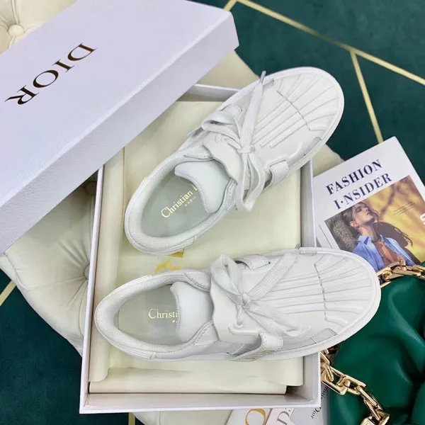 Dior Dior-ID Sneakers In White Leather with White Strap product view 3