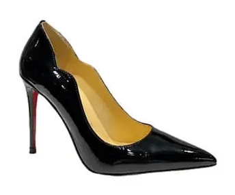 Christian Louboutin Hot Chick Scalloped Patent Pumps Black product view 1