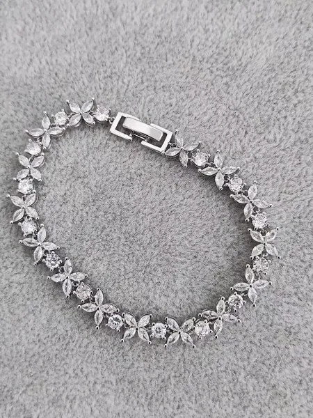 Tiffany & Co. Cluster Tennis Bracelet Silver-Tone product photo