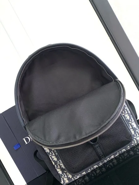 Dior 8 Backpack in Beige and Black Dior Oblique Jacquard product view 7