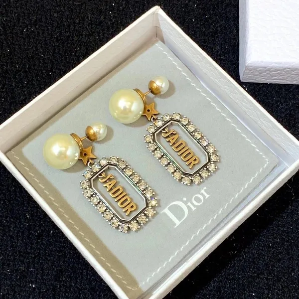 Dior Tribales Earrings In Antique Gold-Tone and Palladium-Finish Metal product view 6