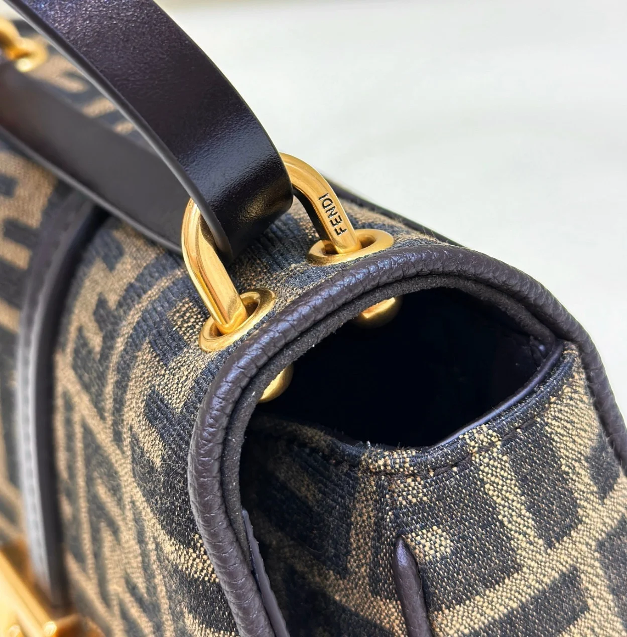 Fendi C’mon Small Bag in FF Jacquard Fabric product view 10