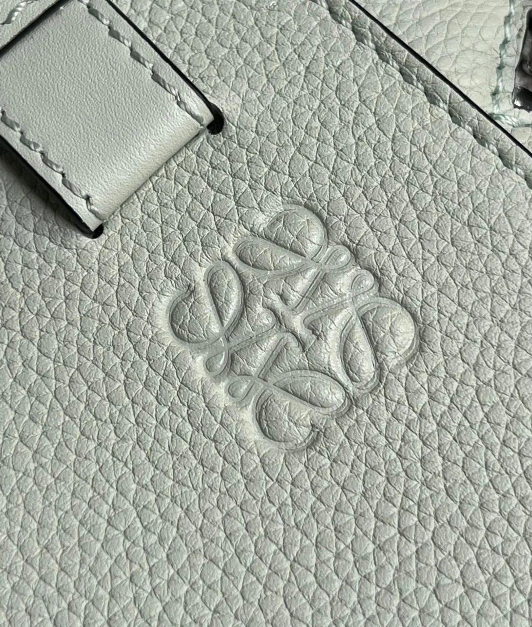 Loewe Compact Hammock Bag in Light Celadon Grained Calfskin product view 10