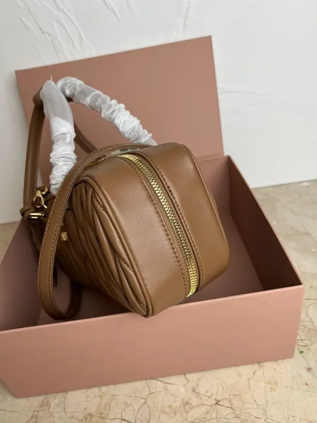 Miu Miu Arcadie Large Bag in Caramel Matelasse Leather product view 4