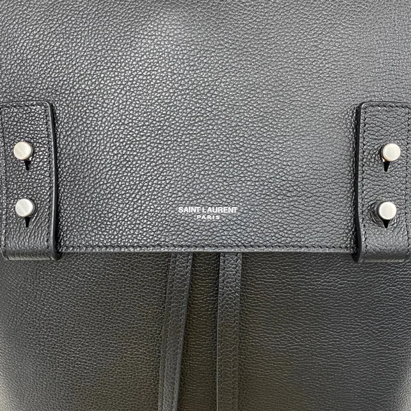 Saint Laurent Sac De Jour Backpack In Black Grained Leather product view 8