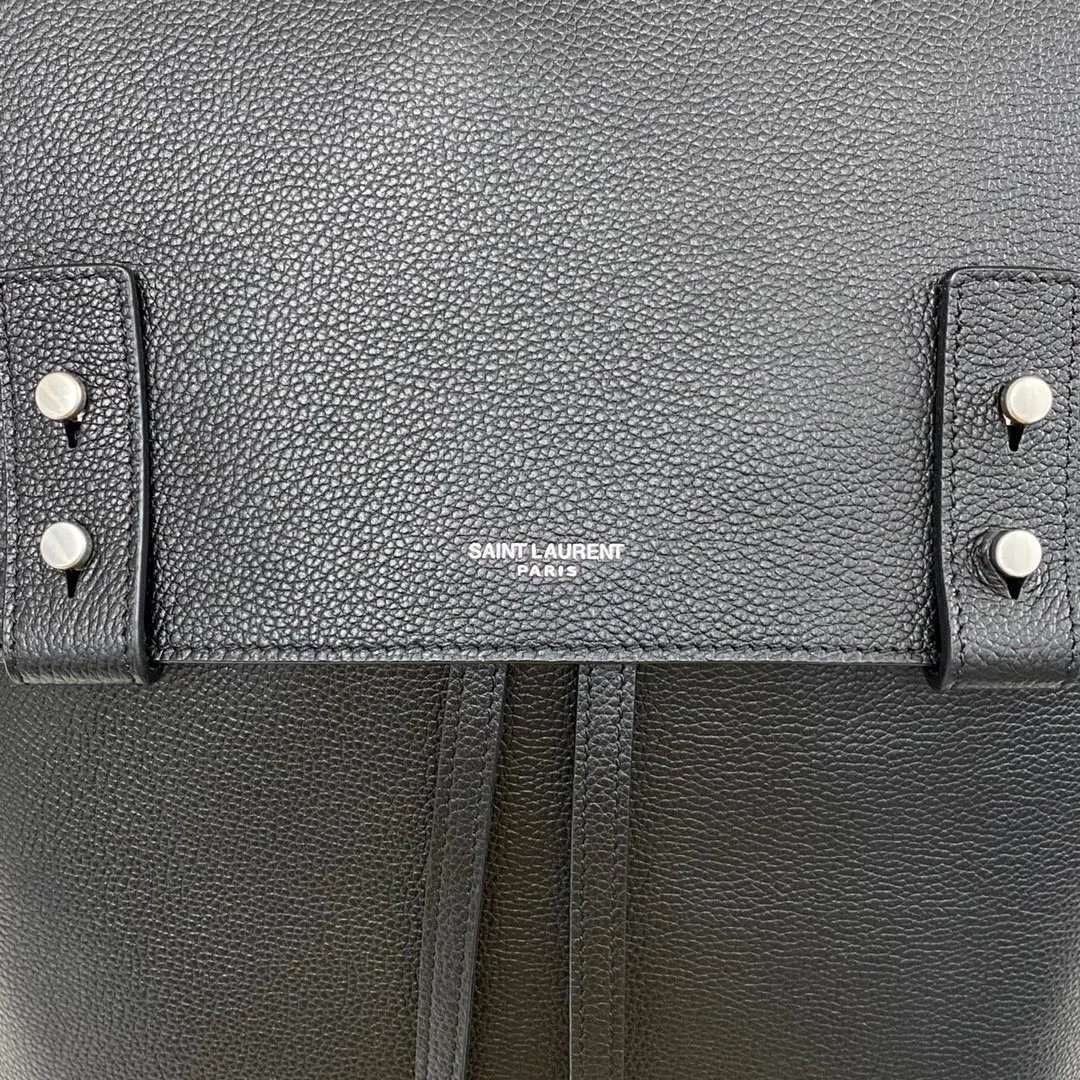 Saint Laurent Sac De Jour Backpack In Black Grained Leather product view 8