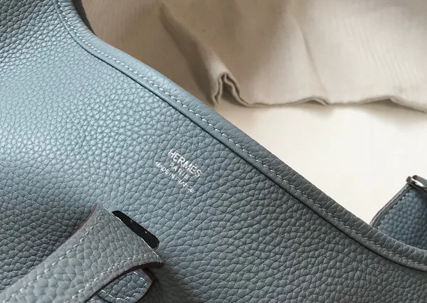 Hermes Evelyne III 29 Bag In Blue Lin Clemence Leather product view 5