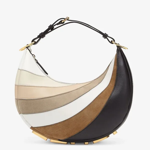 Fendi Fendigraphy Small Hobo Bag In Inlaying Leather product photo