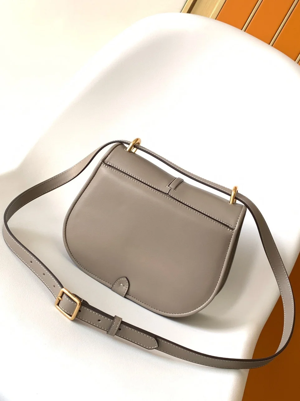 Fendi C’mon Medium Bag in Grey Calfskin product view 5