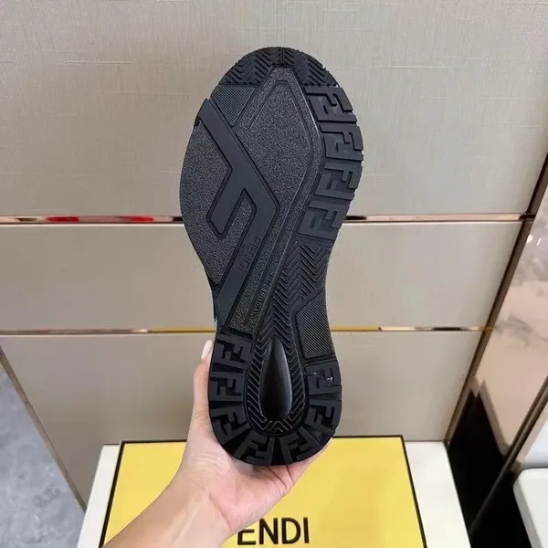 Fendi Flow Low-Top Sneakers in Black & Grey product view 9
