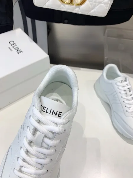 Celine Women’s Runner CR-01 Low-top Sneakers in White Leather product view 8