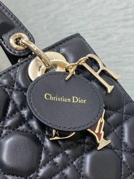 Dior Dioramour Small Lady Dior Bag in Black Cannage Lambskin product view 4