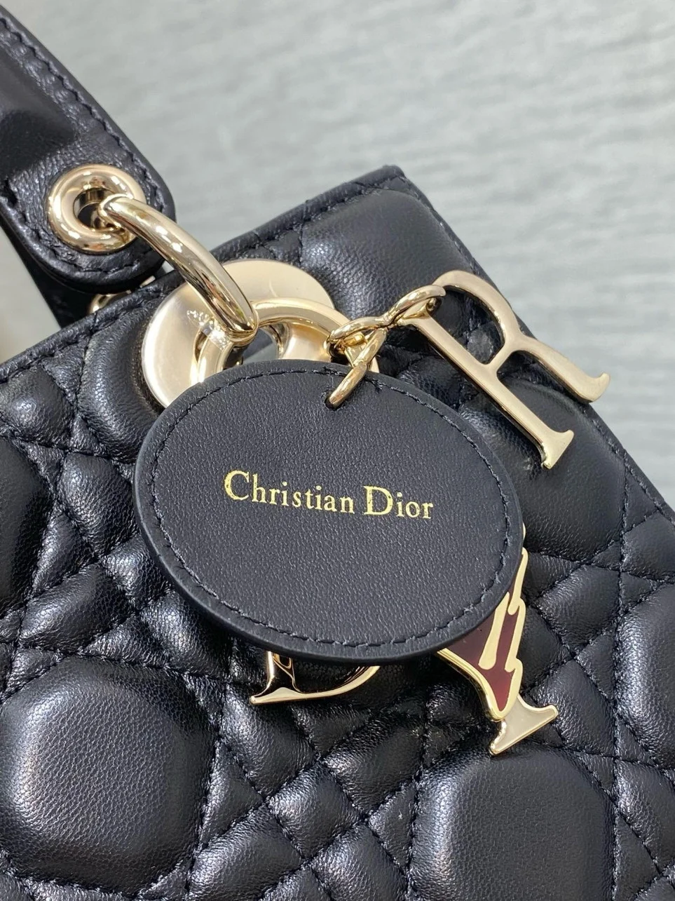 Dior Dioramour Small Lady Dior Bag in Black Cannage Lambskin product view 4