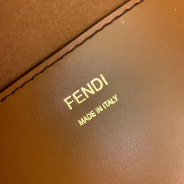 Fendi Sunshine Large Tote Bag In Brown Calfskin product view 6