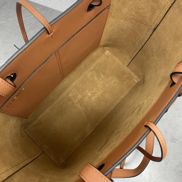 Loewe Anagram Small Tote In Brown Classic Calfskin product view 3