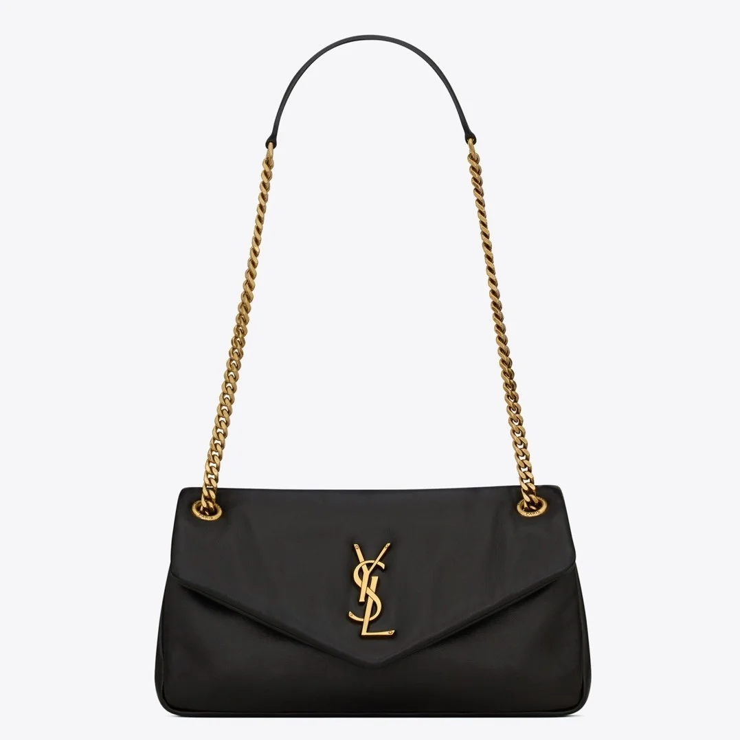 Saint Laurent Calypso Shoulder Bag In Black Lambskin product view 1