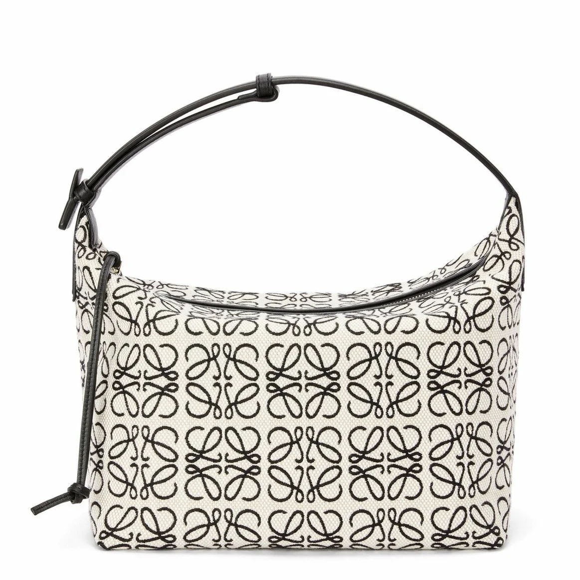 Loewe Cubi Medium Bag in White Anagram Jacquard product view 1