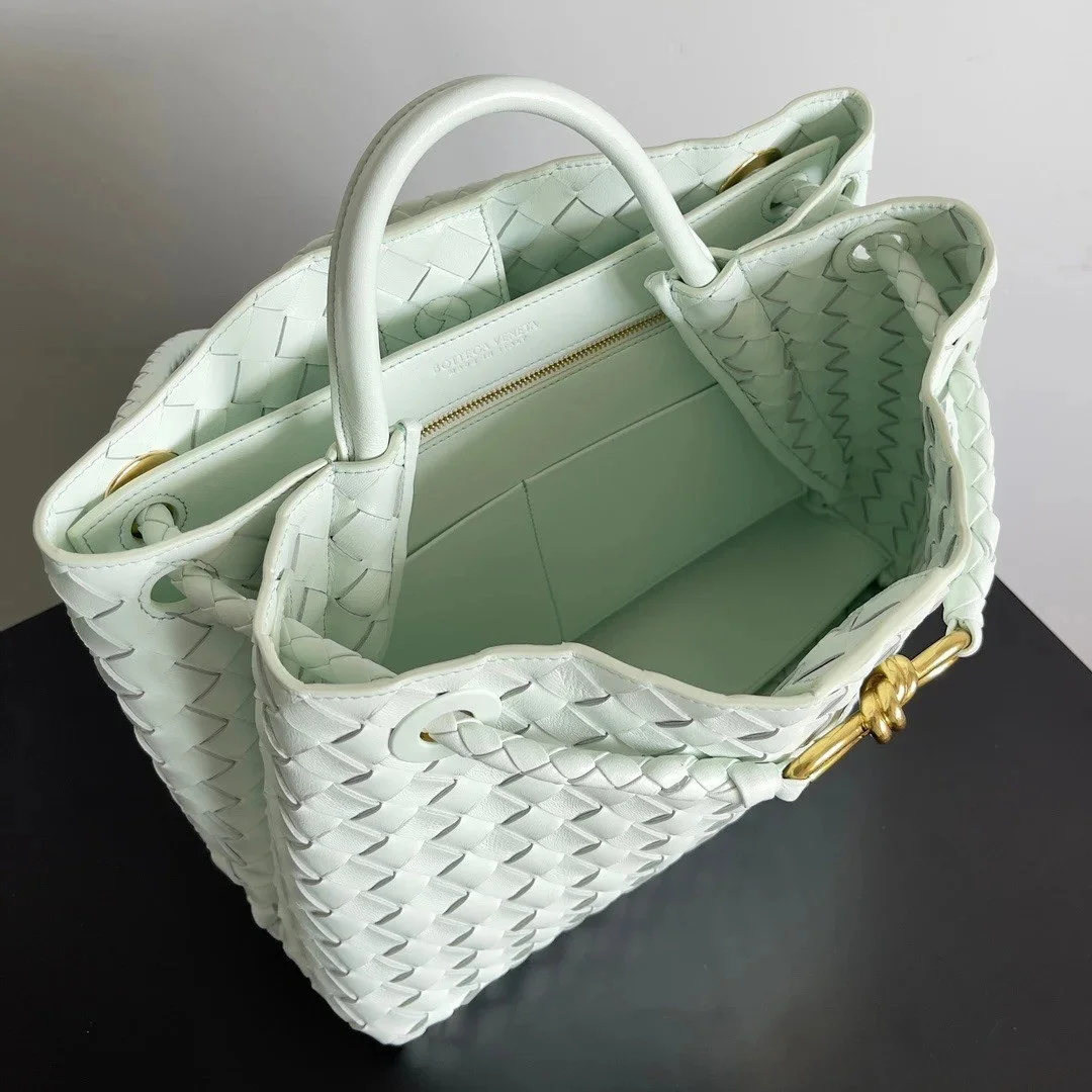 Bottega Veneta Andiamo Medium Bag In Glacier Intrecciato Lambskin product view 6