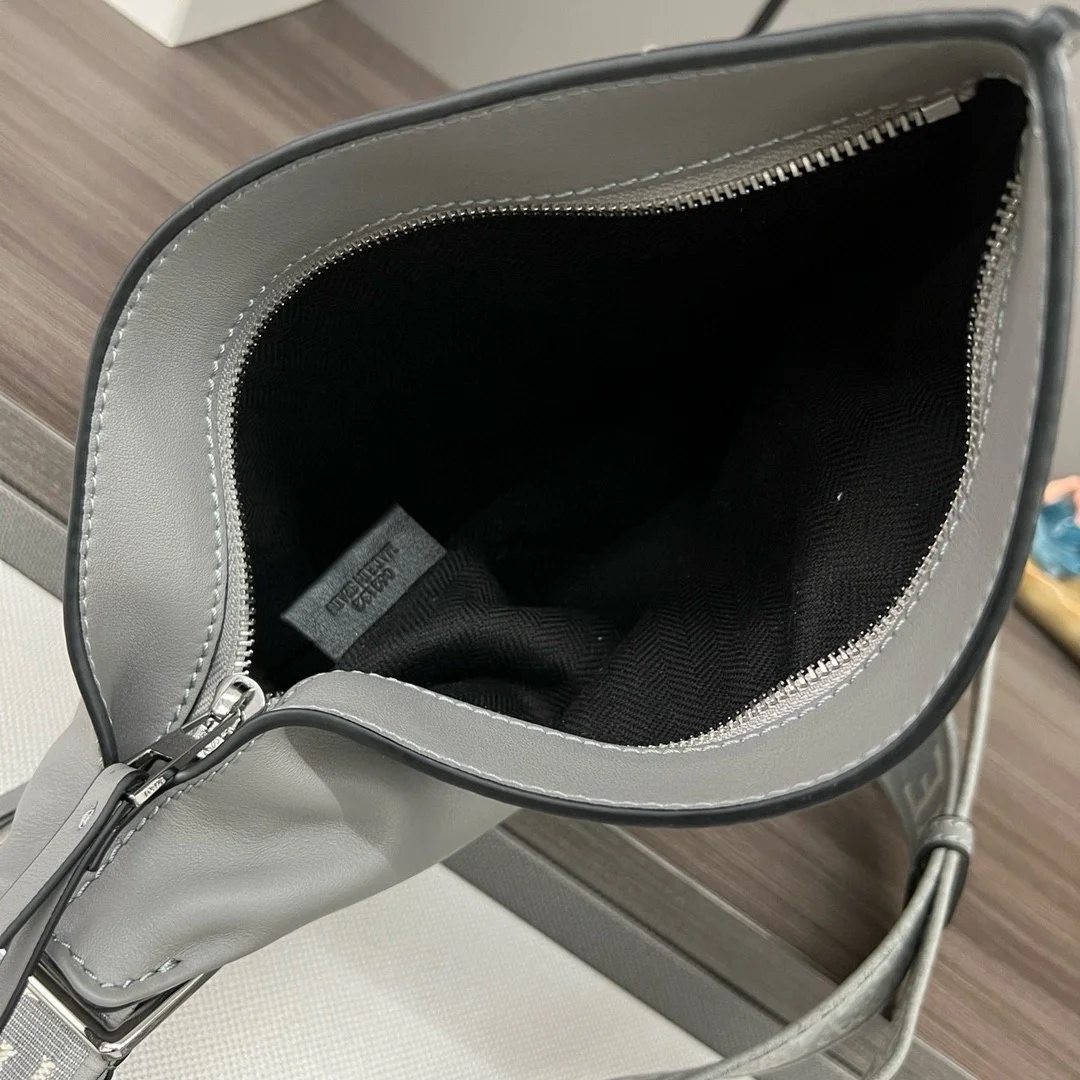 Loewe Anton Sling Bag in Grey Calfskin and Jacquard product view 3