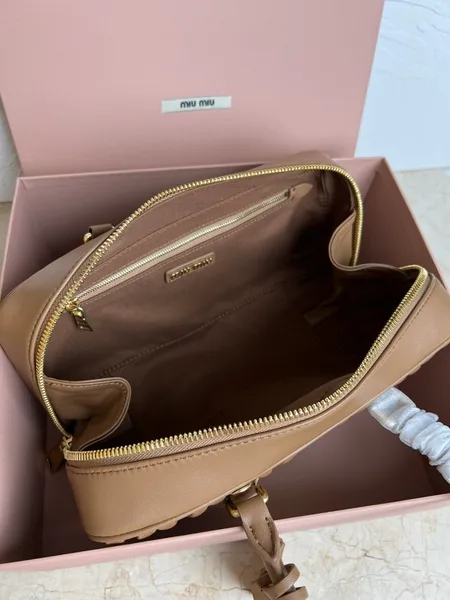 Miu Miu Arcadie Large Bag in Caramel Matelasse Leather product view 9
