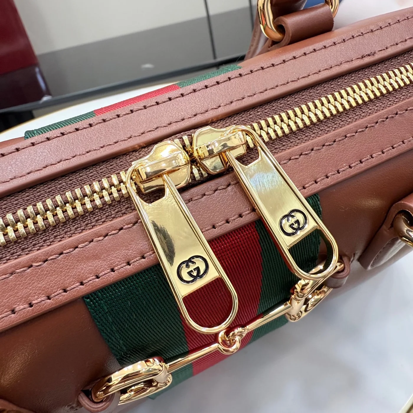 Gucci Borsetto Medium Boston Bag — Brown product view 7