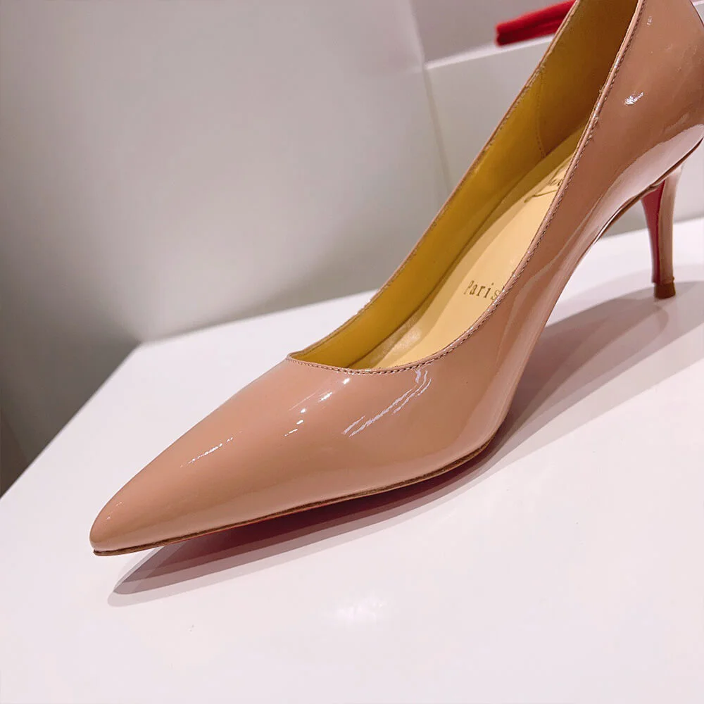 Christian Louboutin Kate 70 Patent Pumps Nude Pink product view 6