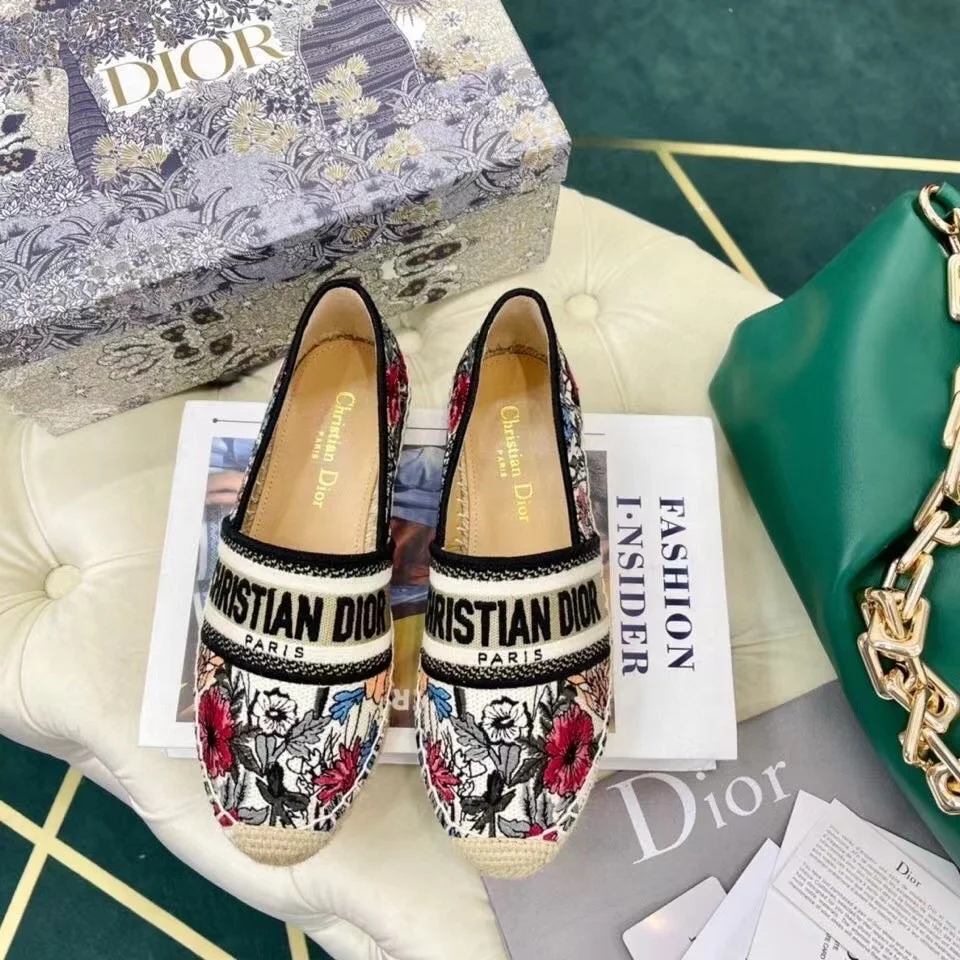 Dior Granville Espadrilles In Mille Fleurs Embroidered Cotton product view 6