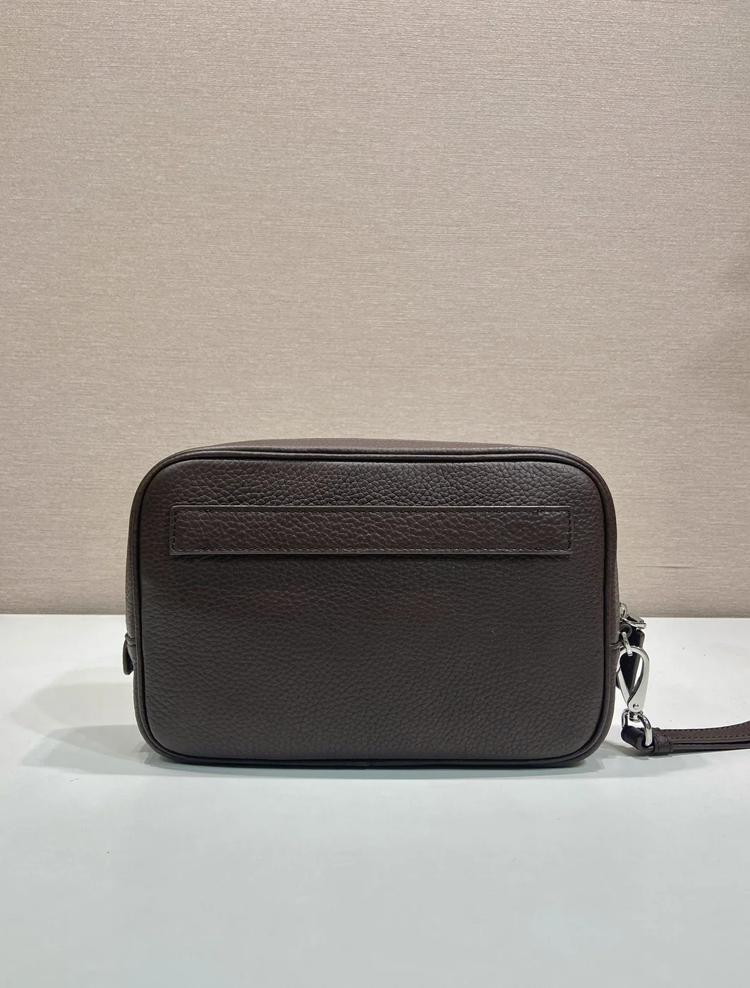 Prada Leather Pouch — Grey product view 5