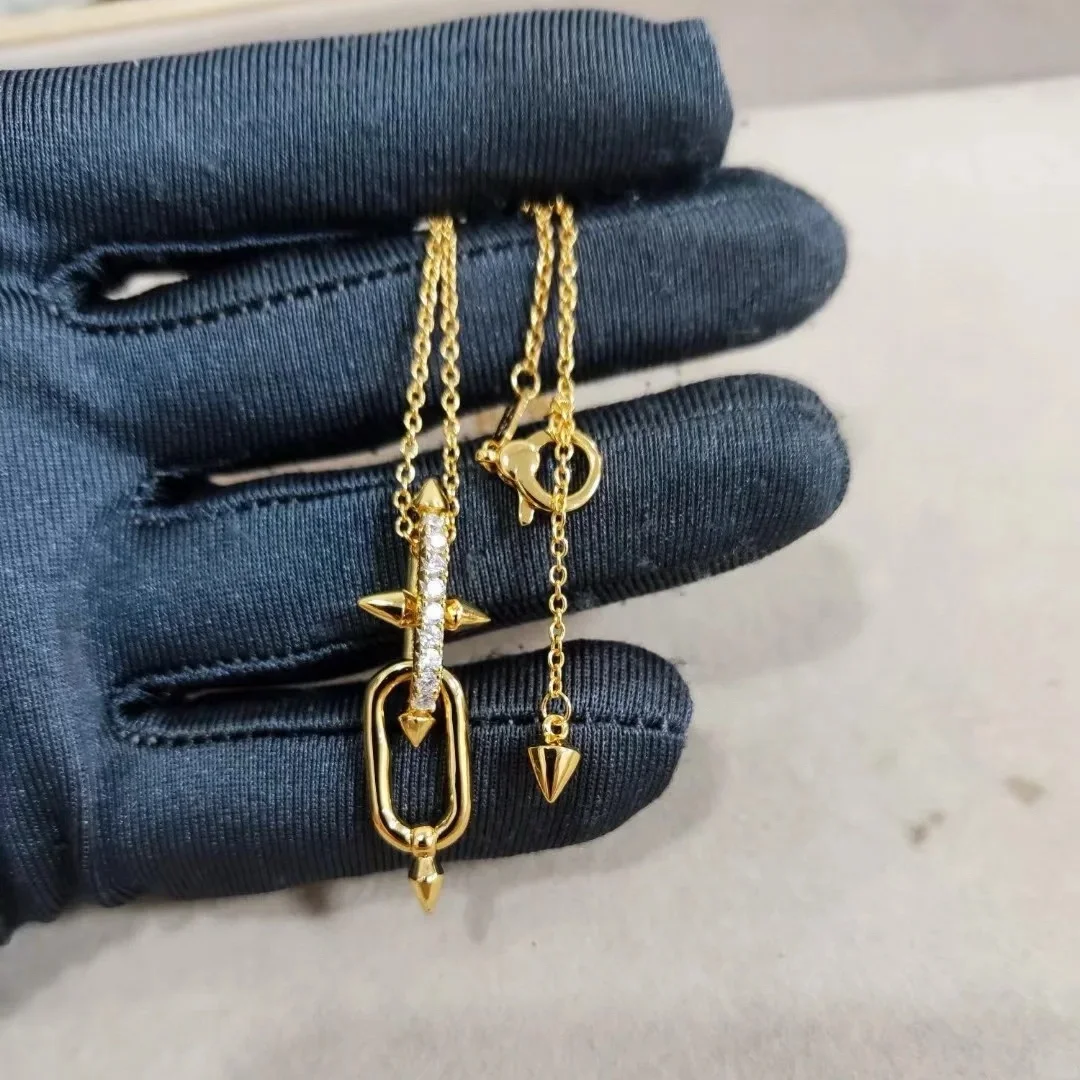 Tiffany & Co. Titan Long Link Pendant Necklace Gold-Tone product view 3