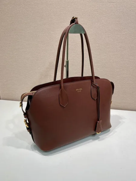 Prada Large Leather Tote Bag — Brown product view 2