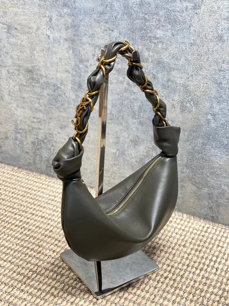 Saint Laurent Amalia Mini Hobo Bag — Olive product view 2
