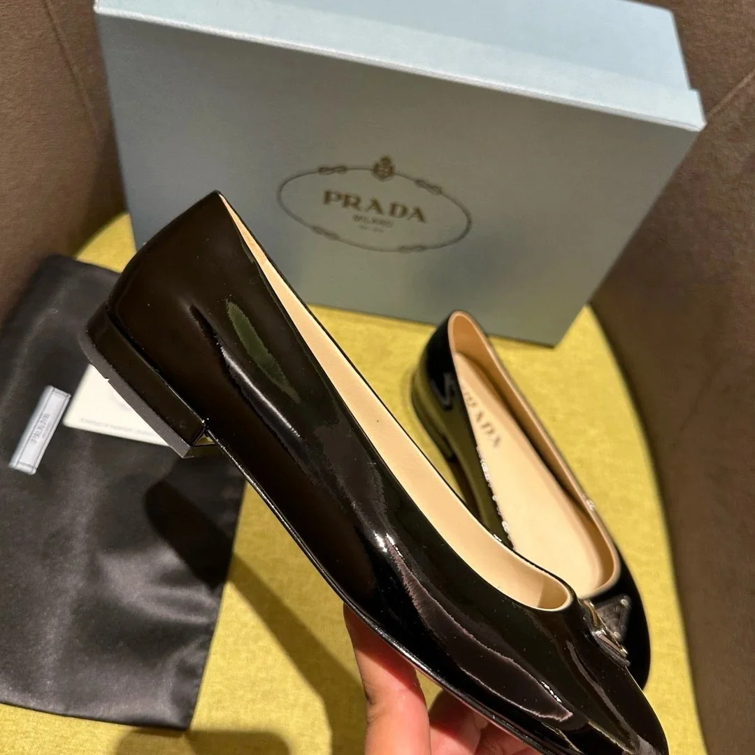 Prada Ballerinas in Black Patent Leather product view 2