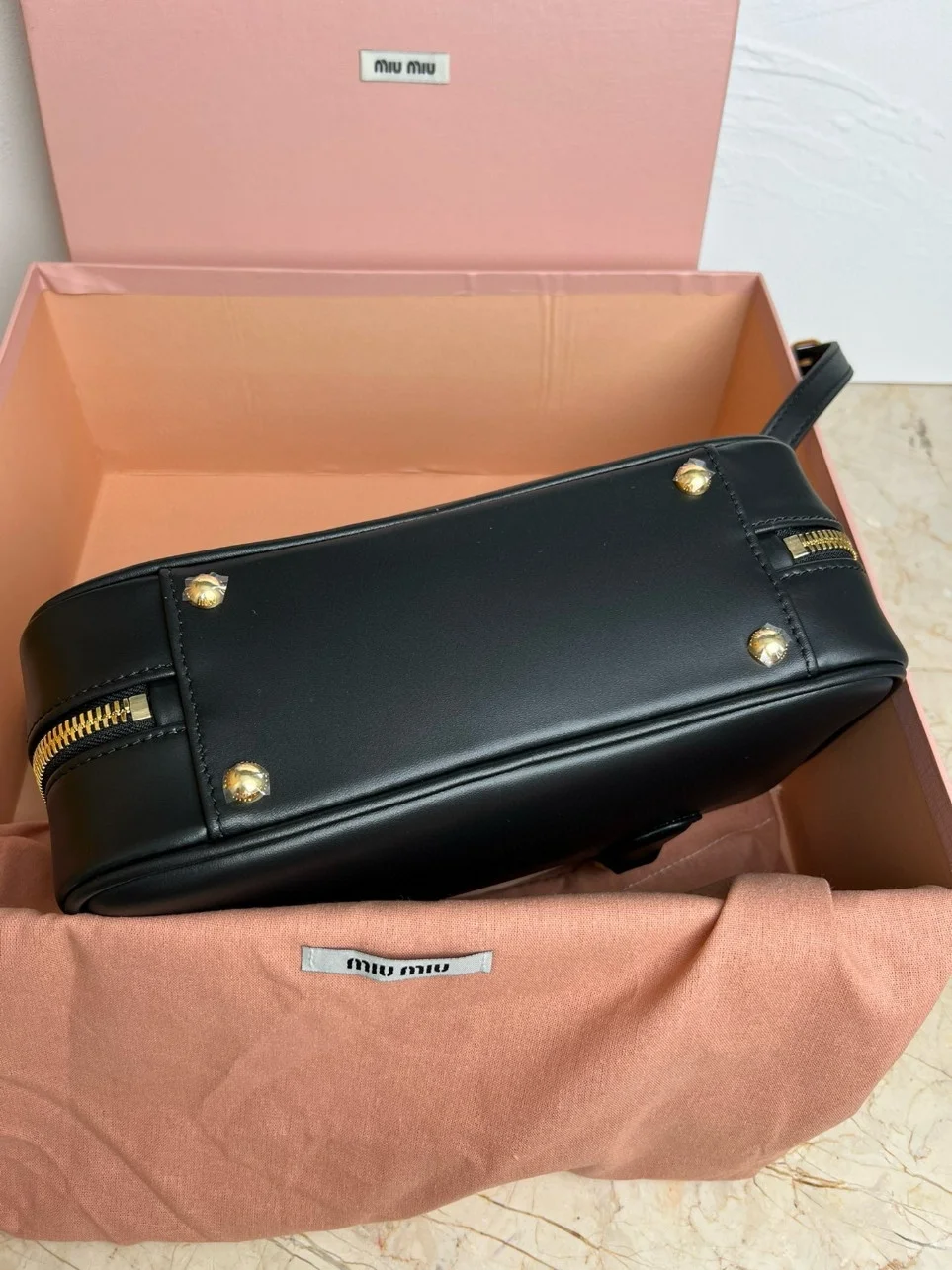 Miu Miu Arcadie Large Bag in Black Leather product view 7