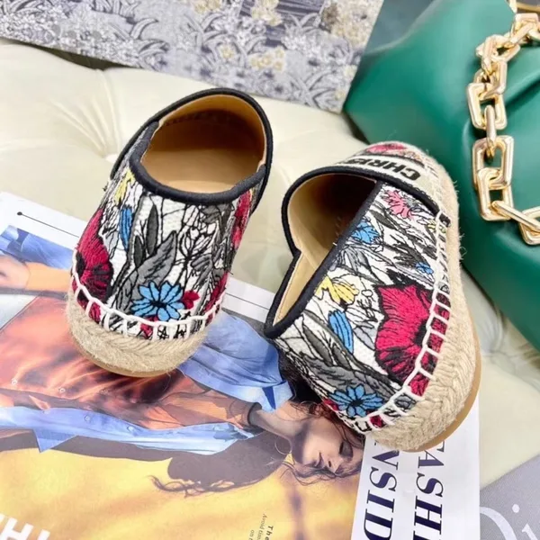 Dior Granville Espadrilles In Mille Fleurs Embroidered Cotton product view 5