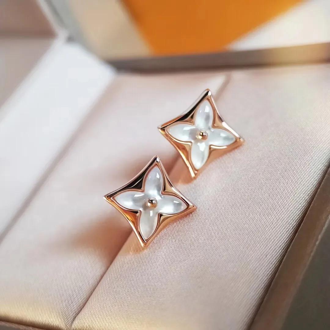 Louis Vuitton Star Pearlescent Stud Earrings Rose-Tone product view 1