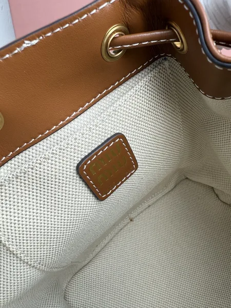 Miu Miu Small Backpack in Brown Calfskin product view 2