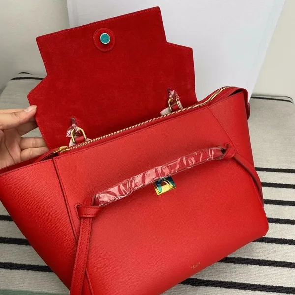 Celine Belt Mini Bag In Red Grained Calfskin product view 5