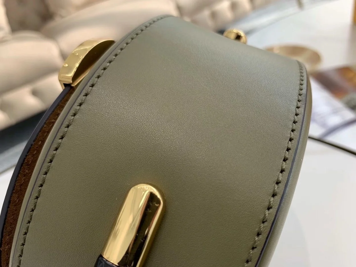 Fendi Moonlight Saddle Bag In Green Calfskin product view 3