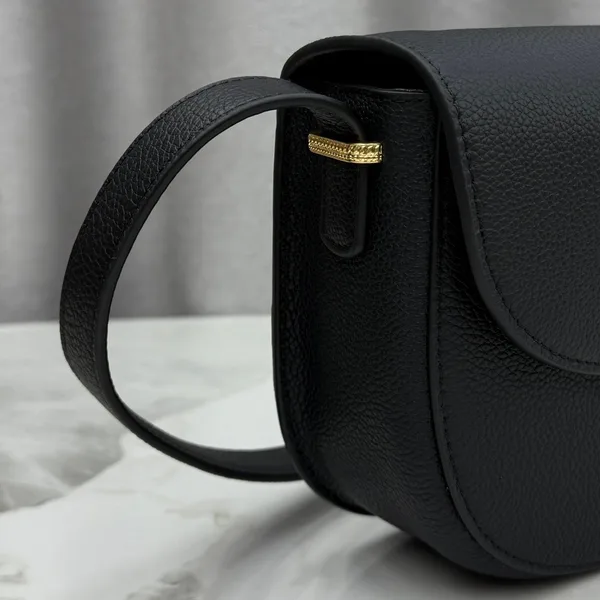 Medium Dior Médaillon Flap Bag — Black product view 3