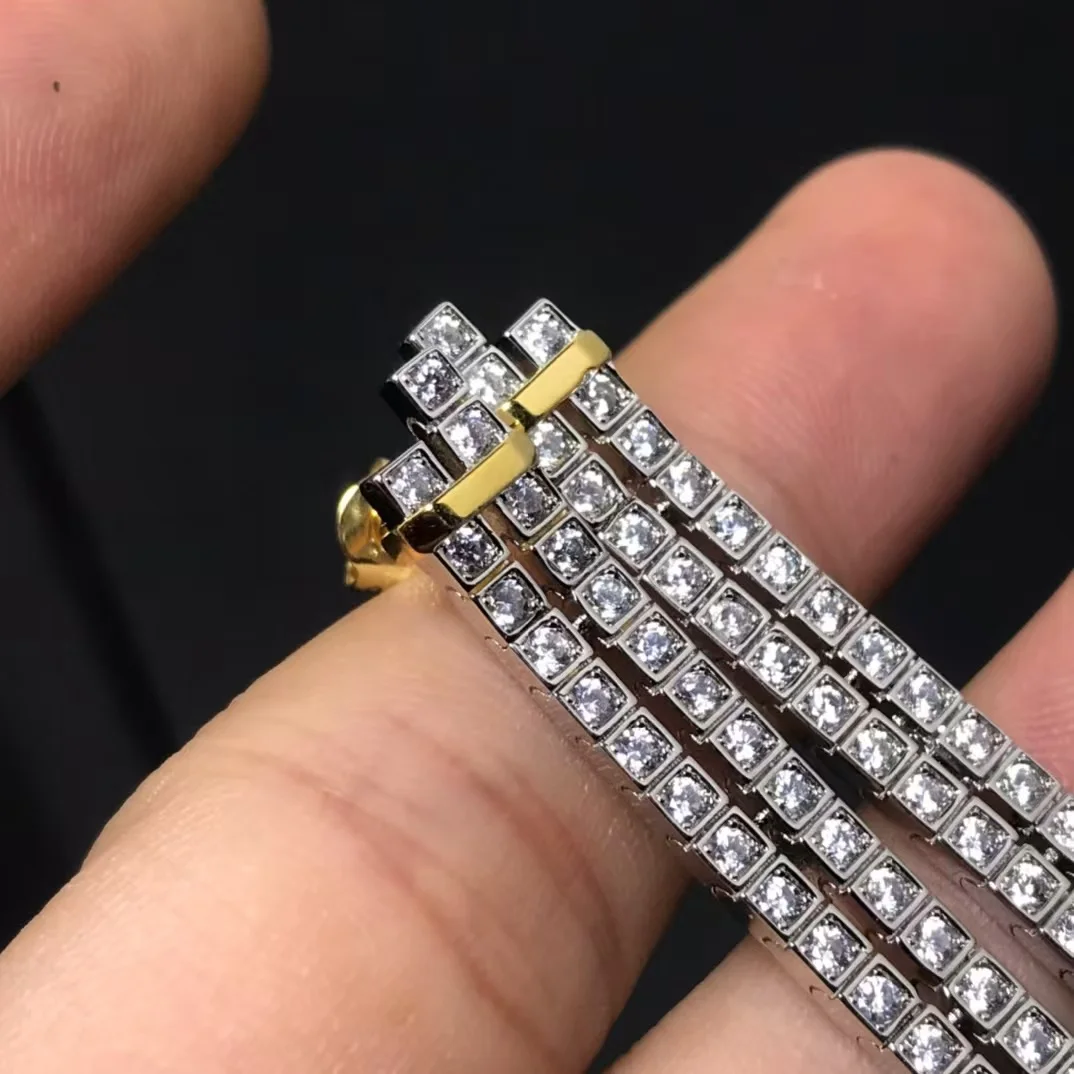 Tiffany & Co. Edge Long Pavé-Effect Drop Earrings Two-Tone product view 2